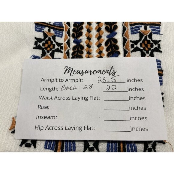 Soft Surroundings Tunic Size 3X White Lined Embroidered Shoulder Cutouts Boho - Picture 9 of 9